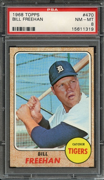 1968 TOPPS 470 BILL FREEHAN PSA NM-MT 8