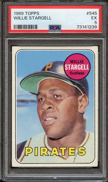 1969 TOPPS 545 WILLIE STARGELL PSA EX 5