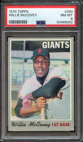 1970 TOPPS 250 WILLIE McCOVEY PSA NM-MT 8