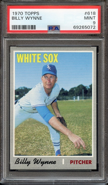 1970 TOPPS 618 BILLY WYNNE PSA MINT 9