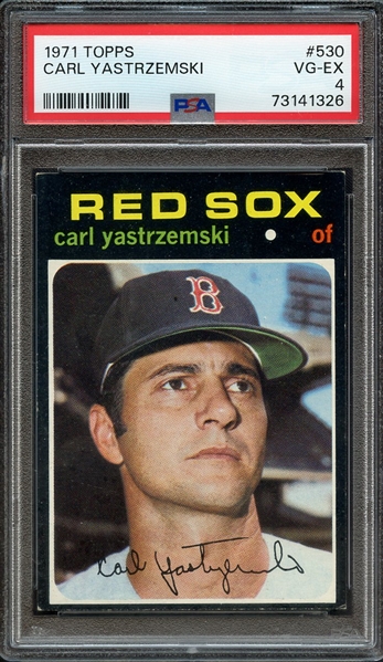 1971 TOPPS 530 CARL YASTRZEMSKI PSA VG-EX 4