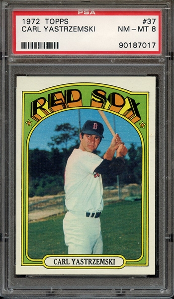 1972 TOPPS 37 CARL YASTRZEMSKI PSA NM-MT 8