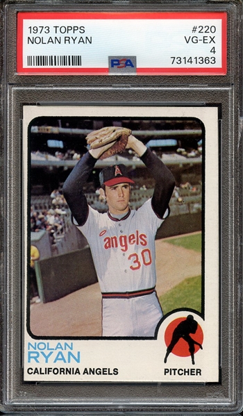 1973 TOPPS 220 NOLAN RYAN PSA VG-EX 4