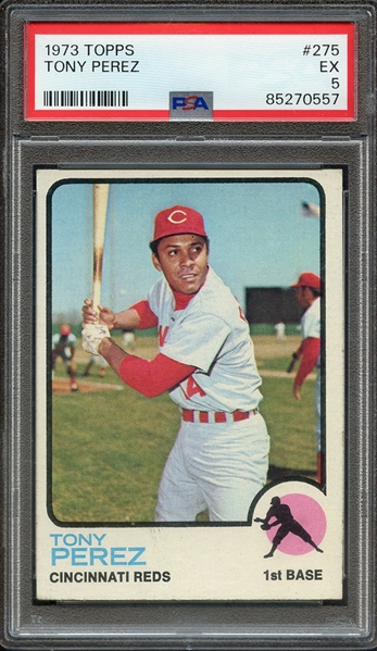 1973 TOPPS 275 TONY PEREZ PSA EX 5