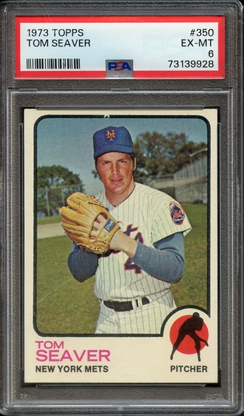 1973 TOPPS 350 TOM SEAVER PSA EX-MT 6