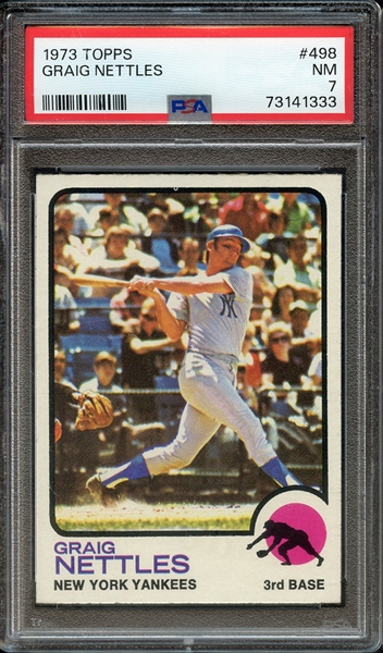 1973 TOPPS 498 GRAIG NETTLES PSA NM 7