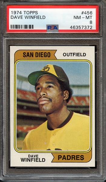 1974 TOPPS 456 DAVE WINFIELD PSA NM-MT 8