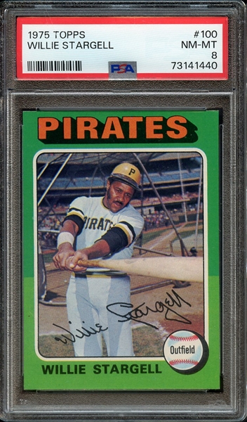 1975 TOPPS 100 WILLIE STARGELL PSA NM-MT 8