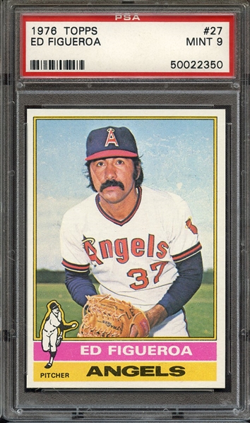 1976 TOPPS 27 ED FIGUEROA PSA MINT 9