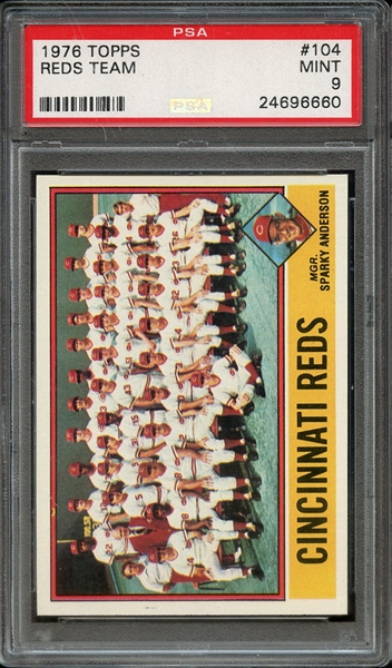 1976 TOPPS 104 REDS TEAM PSA MINT 9