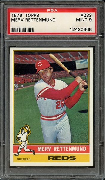 1976 TOPPS 283 MERV RETTENMUND PSA MINT 9