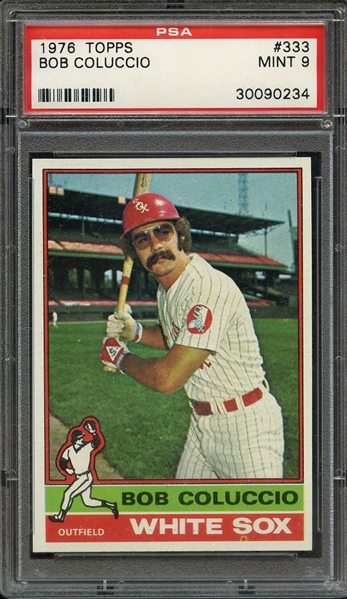 1976 TOPPS 333 BOB COLUCCIO PSA MINT 9