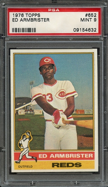 1976 TOPPS 652 ED ARMBRISTER PSA MINT 9