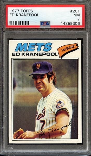 1977 TOPPS 201 ED KRANEPOOL PSA NM 7