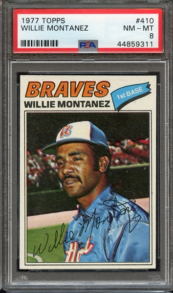 1977 TOPPS 410 WILLIE MONTANEZ PSA NM-MT 8