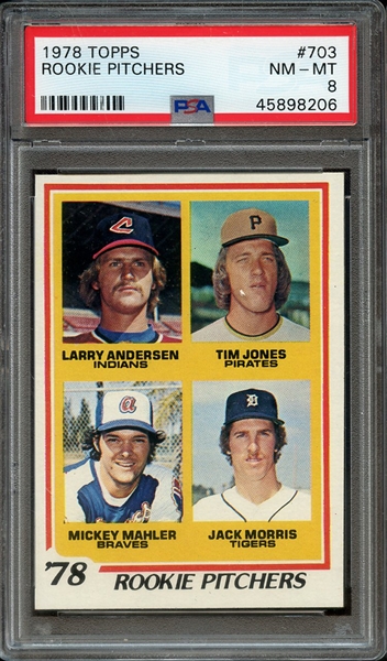 1978 TOPPS 703 ROOKIE PITCHERS PSA NM-MT 8