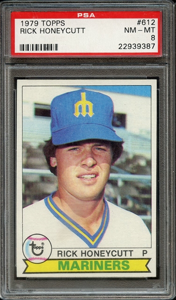 1979 TOPPS 612 RICK HONEYCUTT PSA NM-MT 8