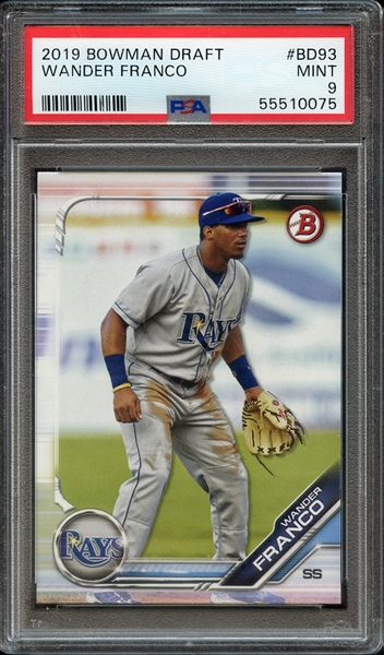 2019 BOWMAN DRAFT BD93 WANDER FRANCO PSA MINT 9