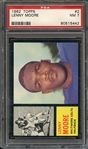 1962 TOPPS 2 LENNY MOORE PSA NM 7