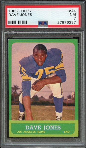 1963 TOPPS 44 DAVE JONES PSA NM 7