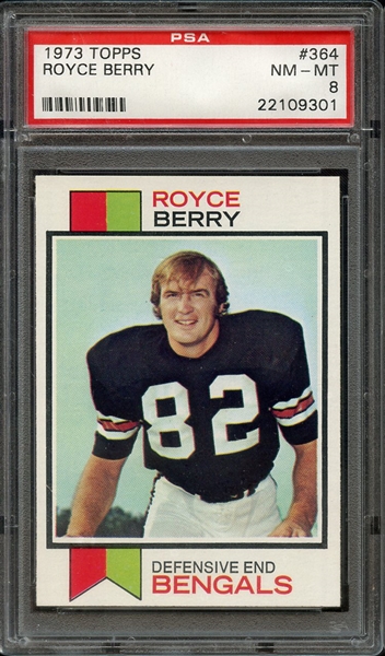 1973 TOPPS 364 ROYCE BERRY PSA NM-MT 8