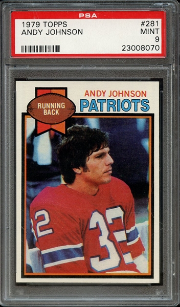 1979 TOPPS 281 ANDY JOHNSON PSA MINT 9