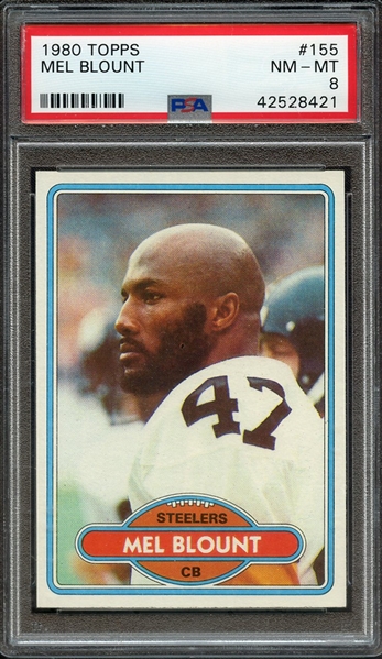 1980 TOPPS 155 MEL BLOUNT PSA NM-MT 8