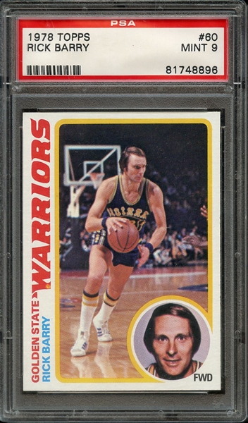 1978 TOPPS 60 RICK BARRY PSA MINT 9