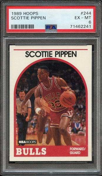 1989 HOOPS 244 SCOTTIE PIPPEN PSA EX-MT 6