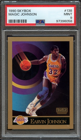 1990 SKYBOX 138 MAGIC JOHNSON PSA MINT 9