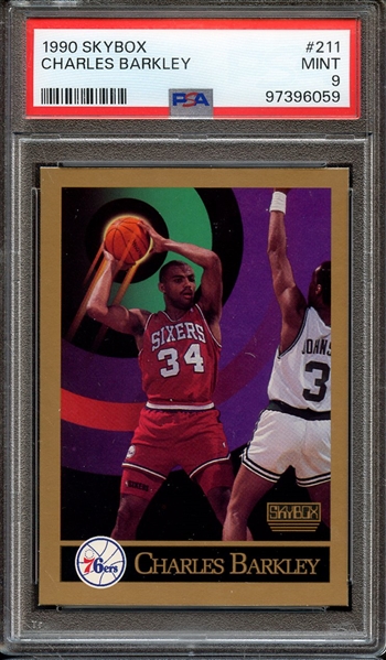 1990 SKYBOX 211 CHARLES BARKLEY PSA MINT 9