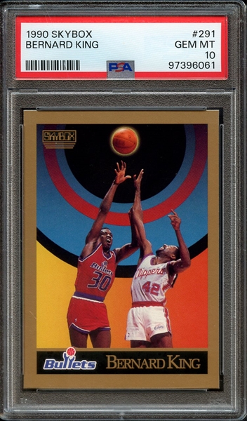 1990 SKYBOX 291 BERNARD KING PSA GEM MT 10