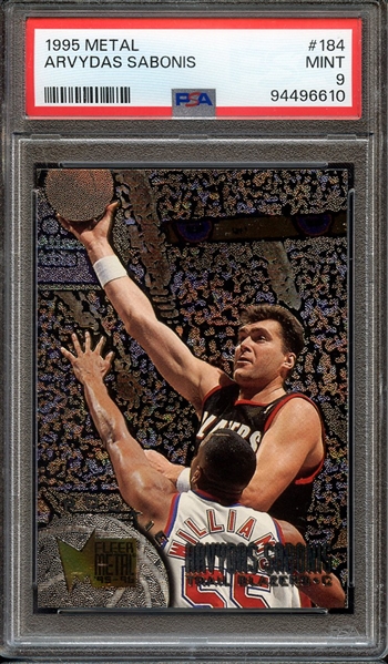 1995 METAL 184 ARVYDAS SABONIS PSA MINT 9