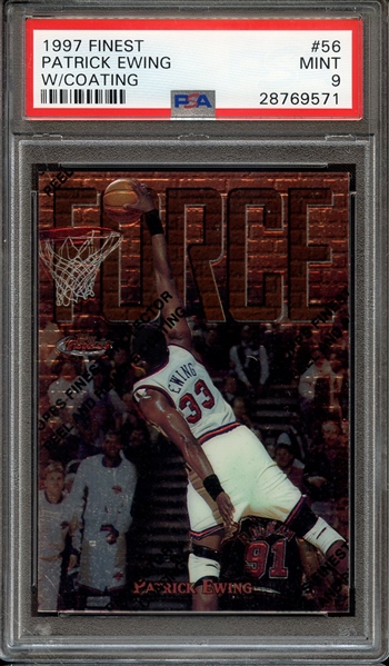 1997 FINEST 56 W/COATING PATRICK EWING PSA MINT 9