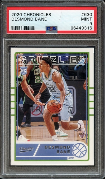 2020 PANINI CHRONICLES 630 DESMOND BANE PSA MINT 9