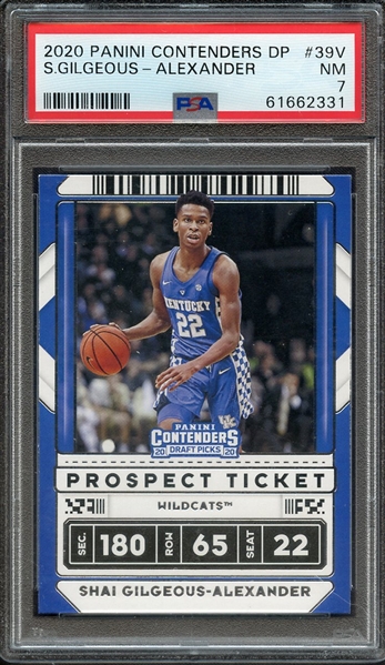 2020 PANINI CONTENDERS DRAFT PICKS 39V S.GILGEOUS-ALEXANDER PSA NM 7