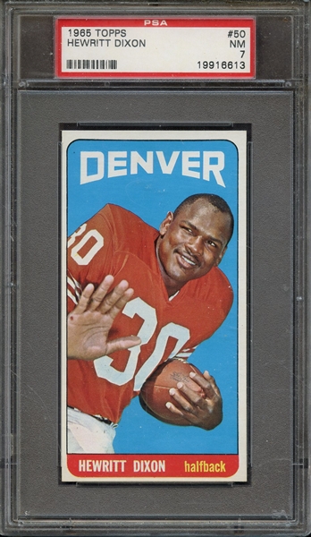 1965 TOPPS 50 HEWRITT DIXON PSA NM 7