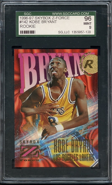 1996 SKYBOX Z FORCE 142 KOBE BRYANT SGC MINT 96 / 9