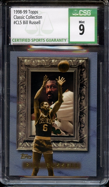 1998 TOPPS CLASSIC COLLECTION CL5 BILL RUSSELL CSG MINT 9