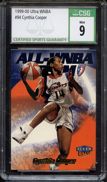 1999 ULTRA WNBA 94 CYNTHIA COOPER CSG MINT 9