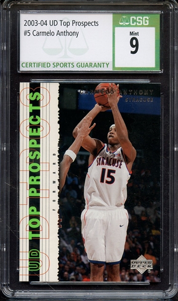 2003 UD TOP PROSPECTS 5 CARMELO ANTHONY CSG MINT 9