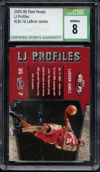 2005 FLEER HOOPS LJ PROFILES LBJ16 LEBRON JAMES CSG NM-MT 8