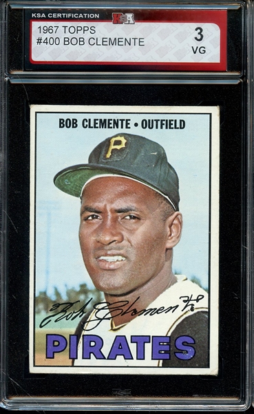 1967 TOPPS 400 ROBERTO CLEMENTE KSA VG 3