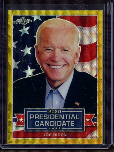 2019 LEAF 2020 PRESIDENTIAL CANDIDATE PRISMATIC WAVE GOLD JOE BIDEN 1/1