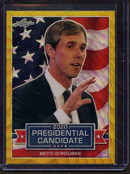 2019 LEAF 2020 PRESIDENTIAL CANDIDATE PRISMATIC WAVE GOLD BETO O'ROURKE 1/1