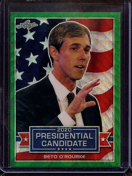 2019 LEAF 2020 PRESIDENTIAL CANDIDATE PRISMATIC WAVE GREEN BETO O'ROURKE 3/5