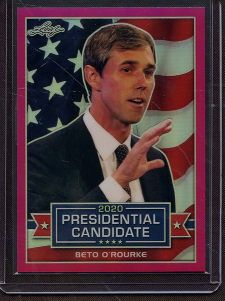 2019 LEAF 2020 PRESIDENTIAL CANDIDATE PRISMATIC PINK BETO O'ROURKE 8/20