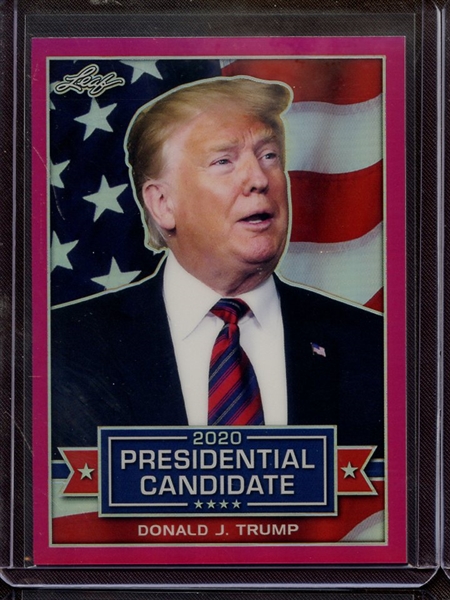 2019 LEAF 2020 PRESIDENTIAL CANDIDATE PRISMATIC PINK DONALD J TRUMP 8/20