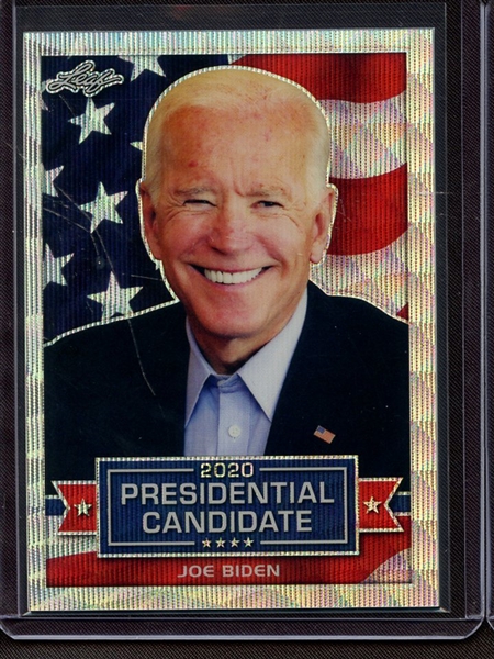 2019 LEAF 2020 PRESIDENTIAL CANDIDATE PRISMATIC WAVE SILVER JOE BIDEN