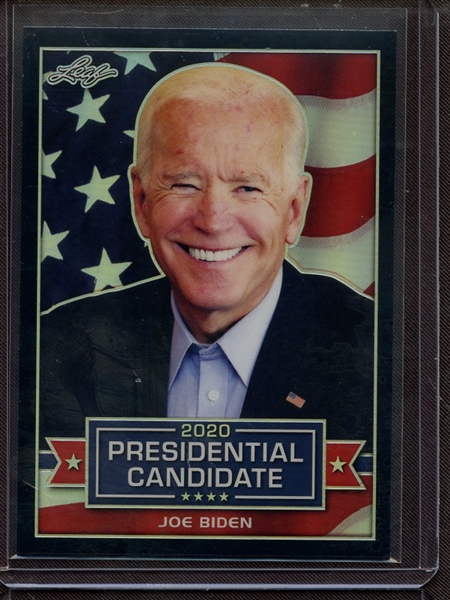 2019 LEAF 2020 PRESIDENTIAL CANDIDATE PRISMATIC BLACK JOE BIDEN 4/15